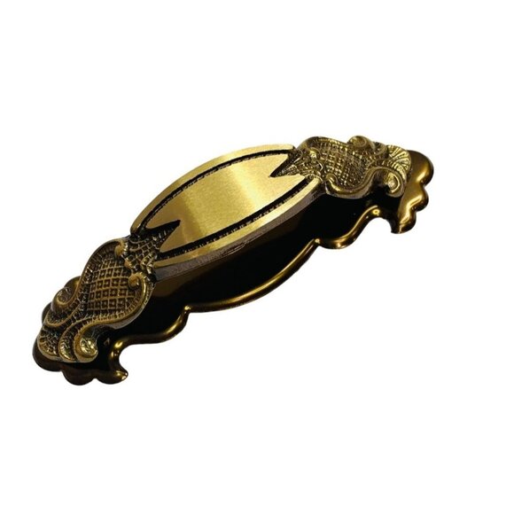 Set of 4 Vintage Style Drawer Pulls with Backplates 3" Center to Center 4 1/4"L - Picture 2 of 7